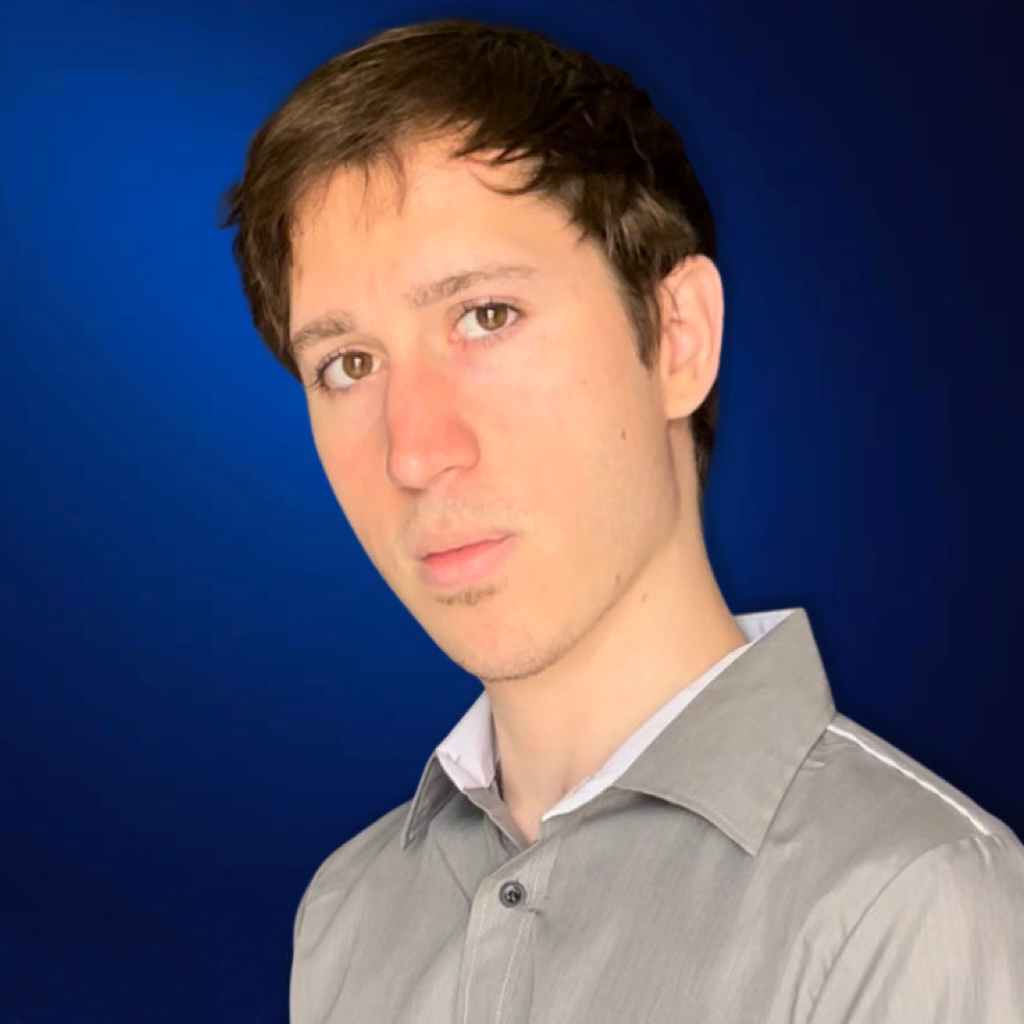 Antonio, a university student with a grey shirt